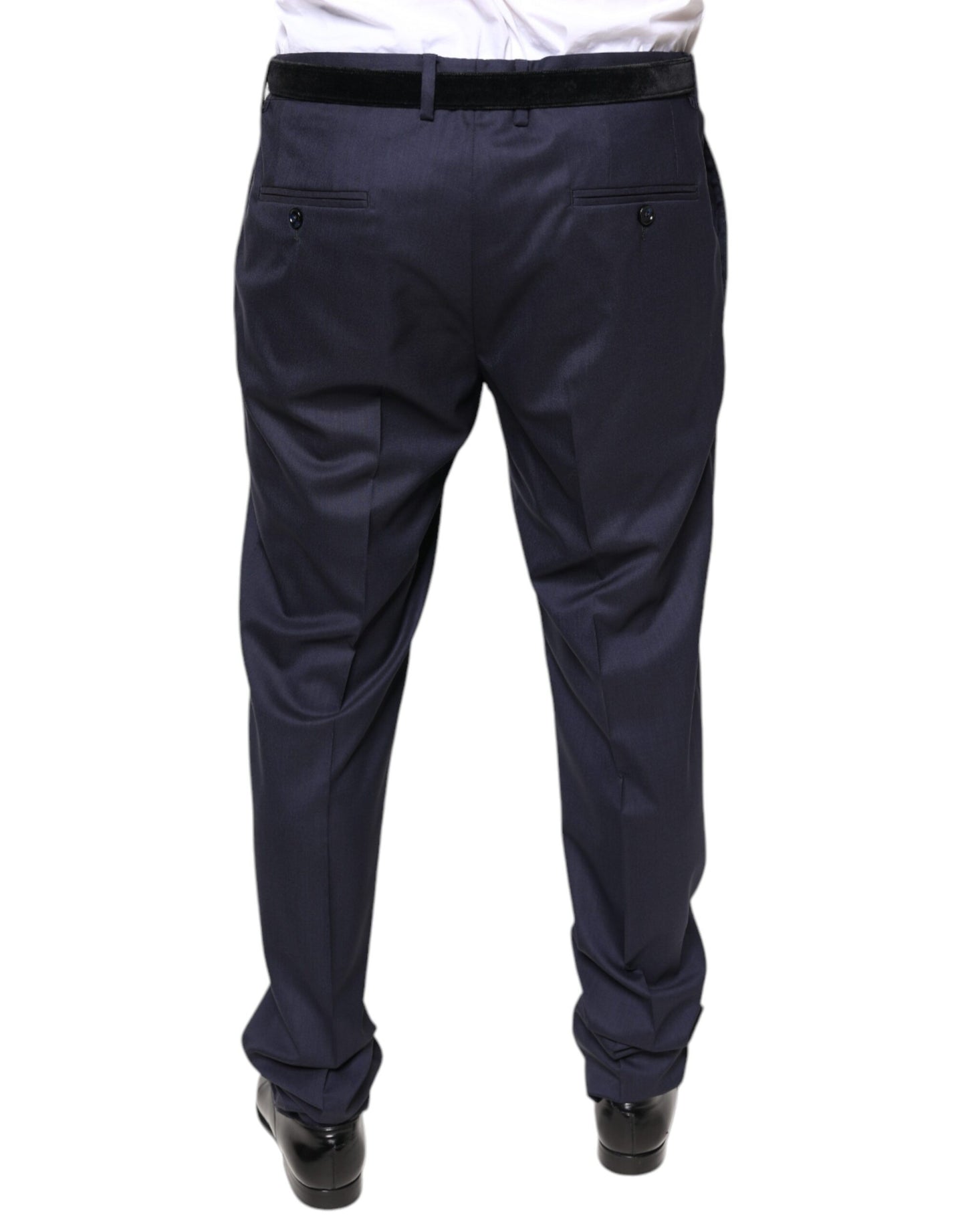 Dolce & Gabbana Blue Wool Skinny Formal Dress Pants by Dolce & Gabbana