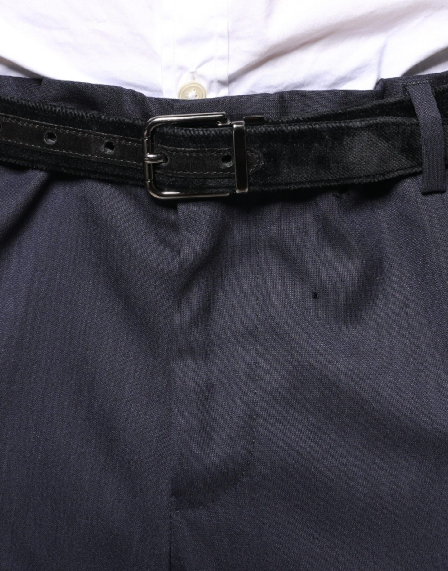 Dolce & Gabbana Blue Wool Skinny Formal Dress Pants by Dolce & Gabbana