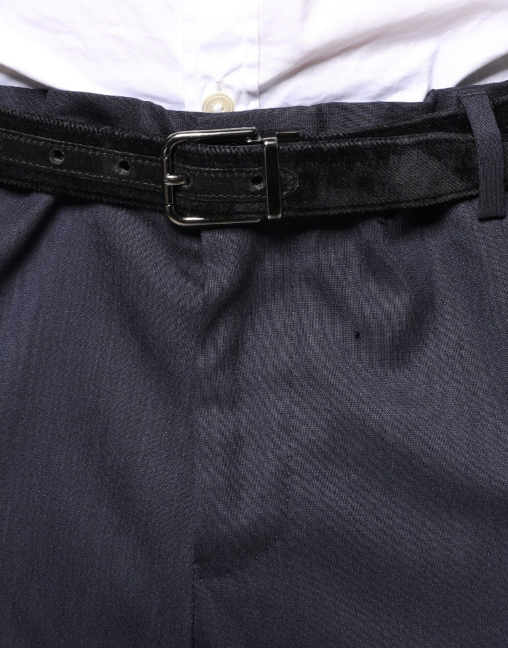Dolce & Gabbana Blue Wool Skinny Formal Dress Pants by Dolce & Gabbana