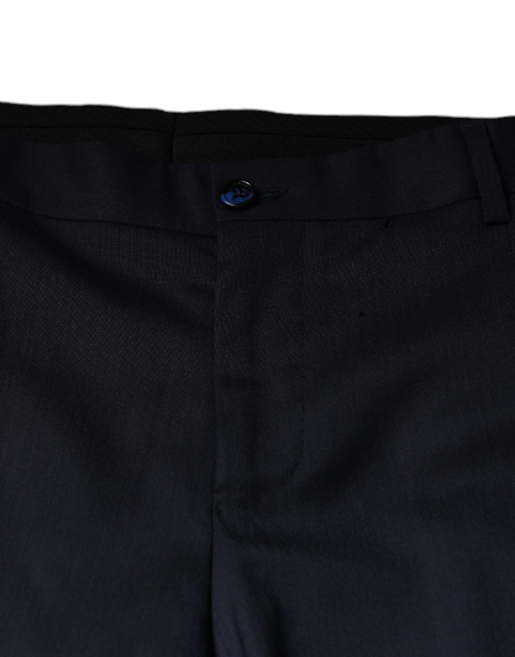 Dolce & Gabbana Blue Wool Skinny Formal Dress Pants by Dolce & Gabbana