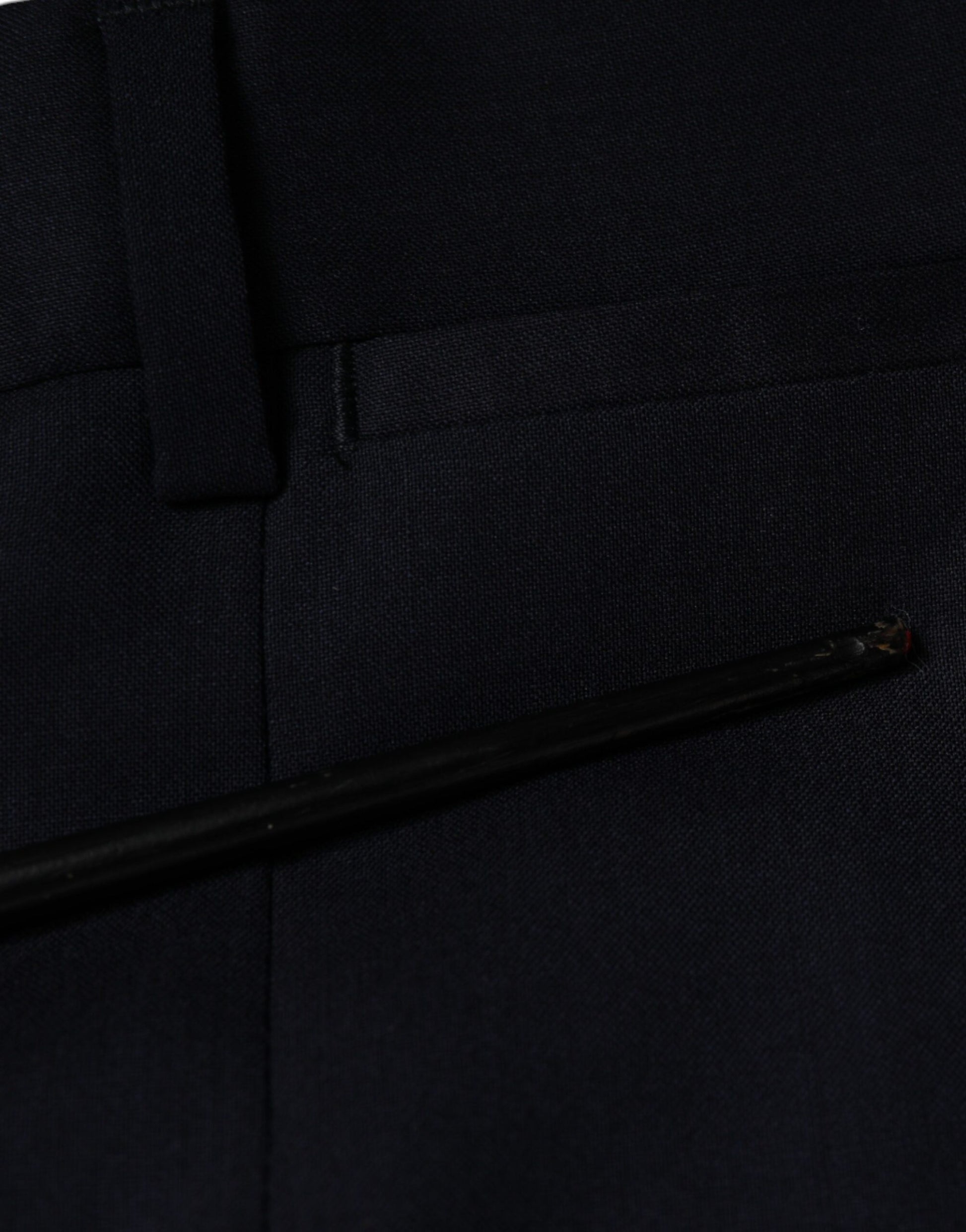 Dolce & Gabbana Blue Wool Skinny Formal Dress Pants by Dolce & Gabbana