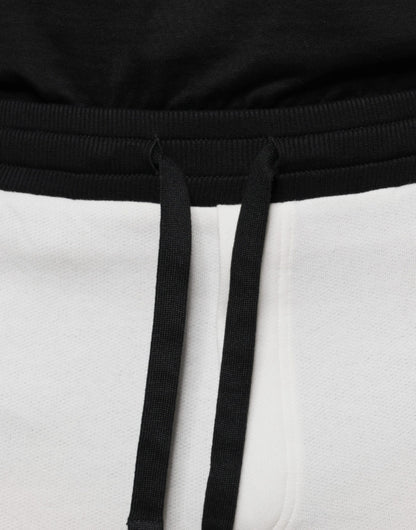 Dolce & Gabbana White Cotton Slim Men Jogger Sweatpants Pants by Dolce & Gabbana