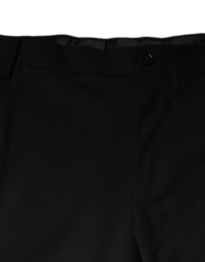 Dolce & Gabbana Black Wool Men Formal Dress Pants by Dolce & Gabbana