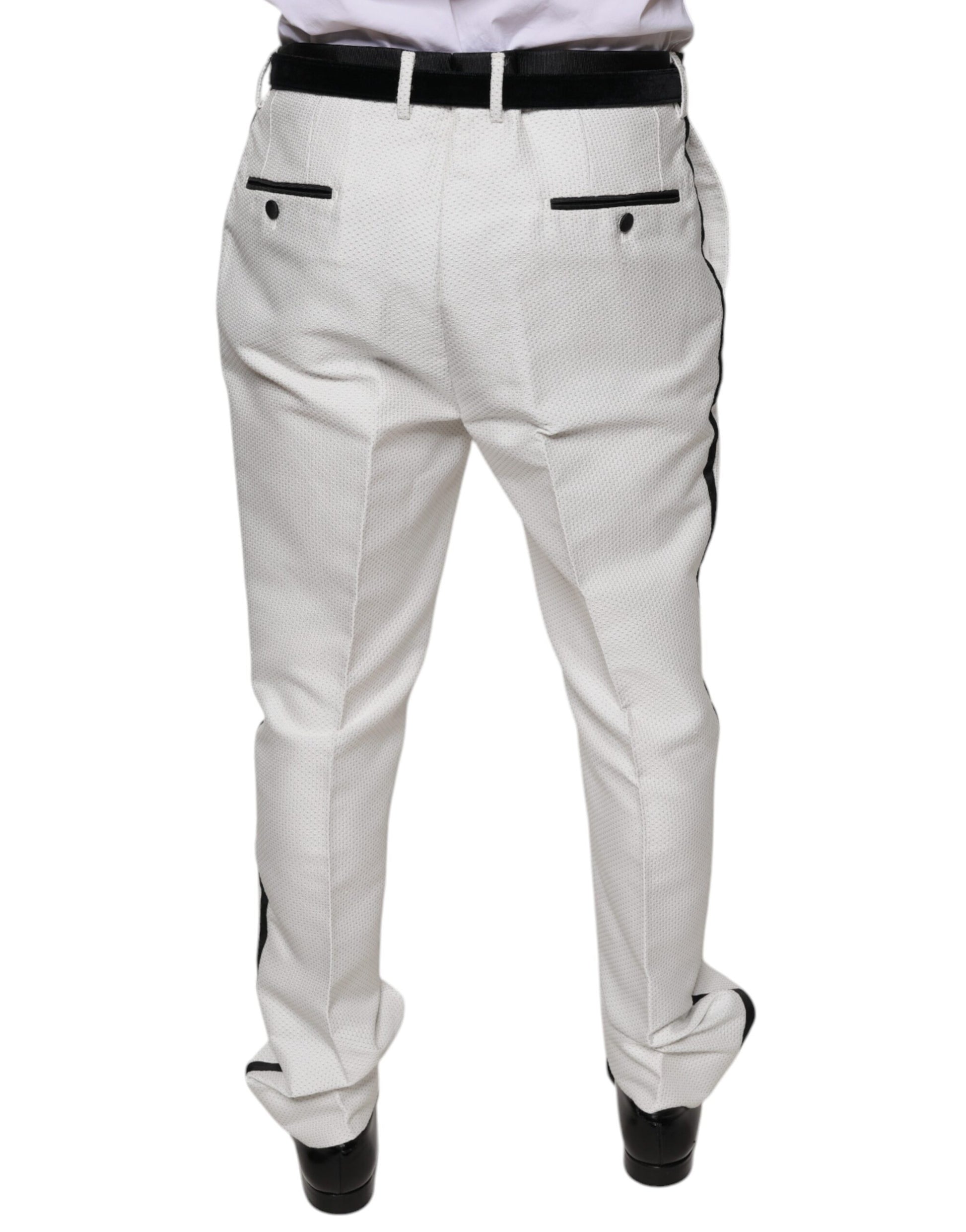 Dolce & Gabbana White Polyester Formal Dress Pants by Dolce & Gabbana