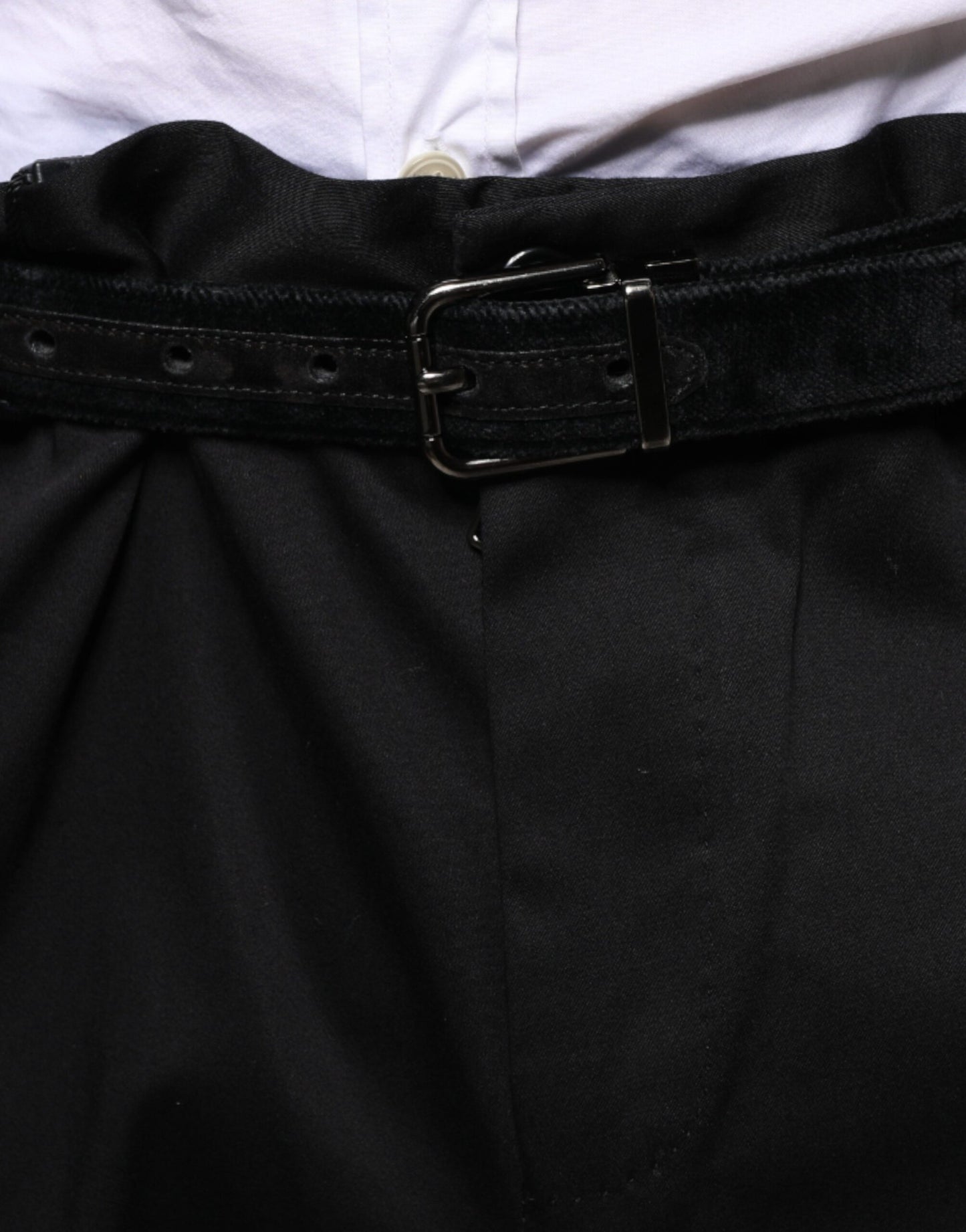Dolce & Gabbana Black Cotton Stretch Skinny Men Dress Pants by Dolce & Gabbana