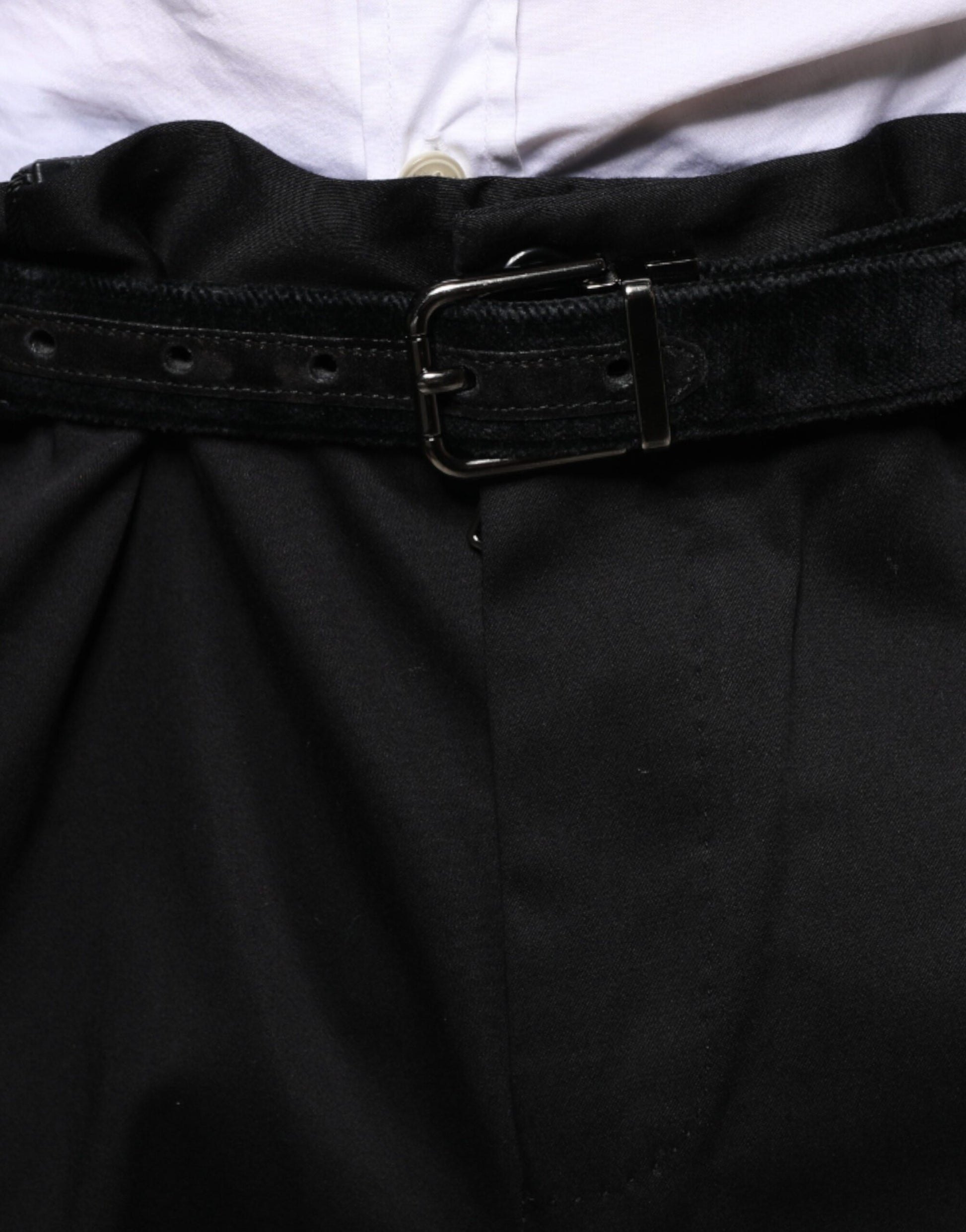 Dolce & Gabbana Black Cotton Stretch Skinny Men Dress Pants by Dolce & Gabbana