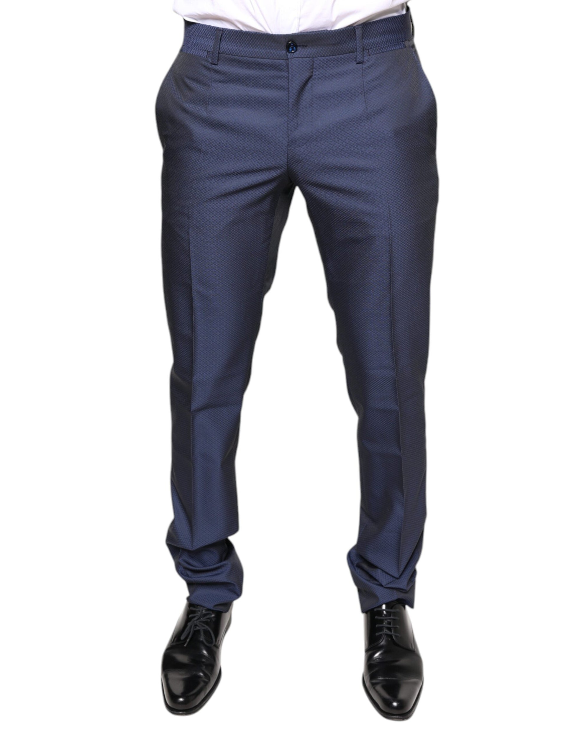 Dolce & Gabbana Blue Polyester Formal Tuxedo Pants by Dolce & Gabbana