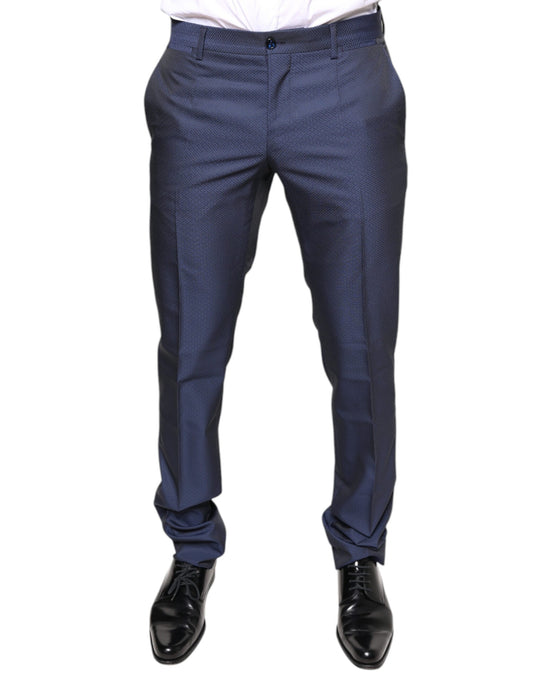 Dolce & Gabbana Blue Polyester Formal Tuxedo Pants by Dolce & Gabbana