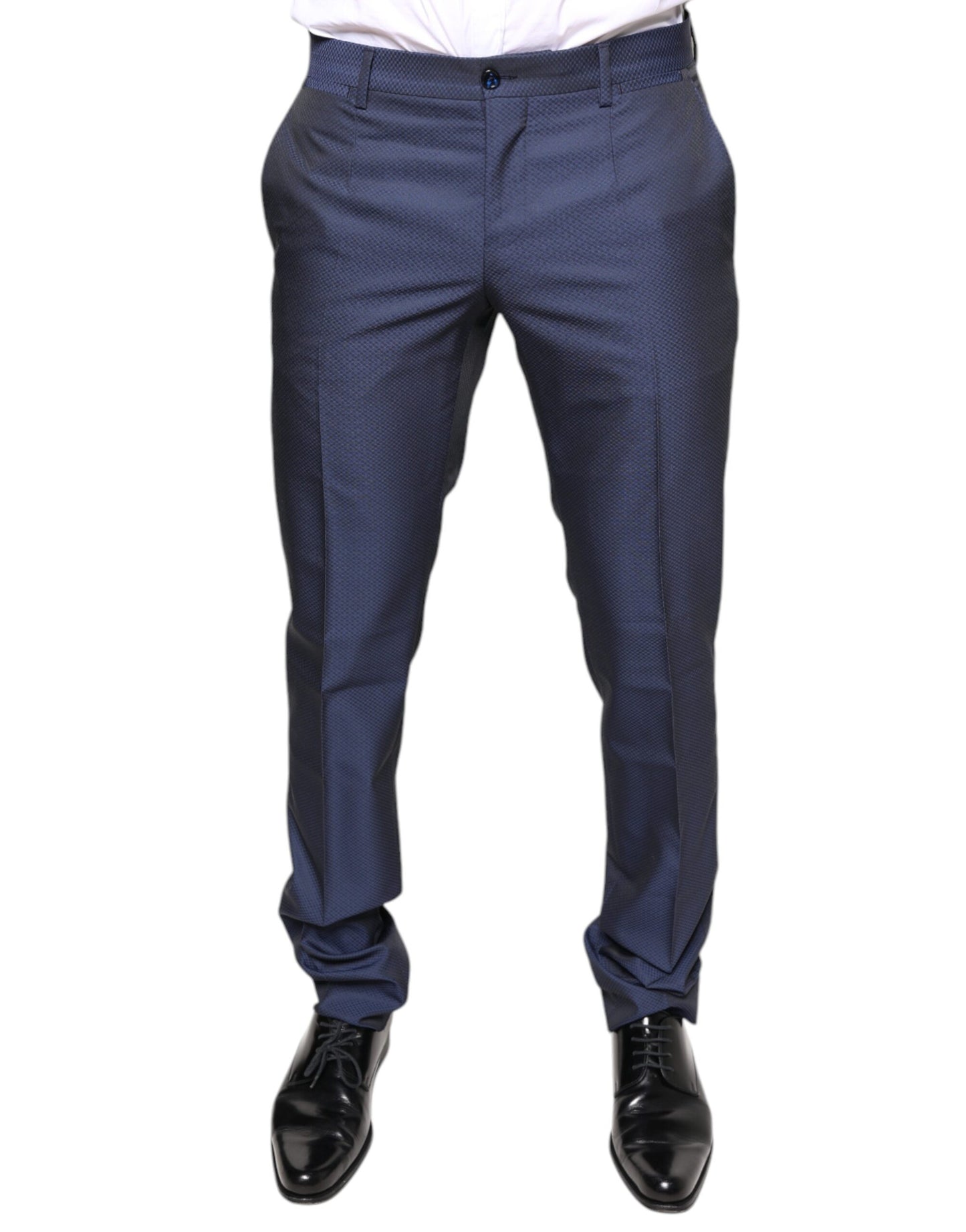 Dolce & Gabbana Blue Polyester Formal Tuxedo Pants by Dolce & Gabbana