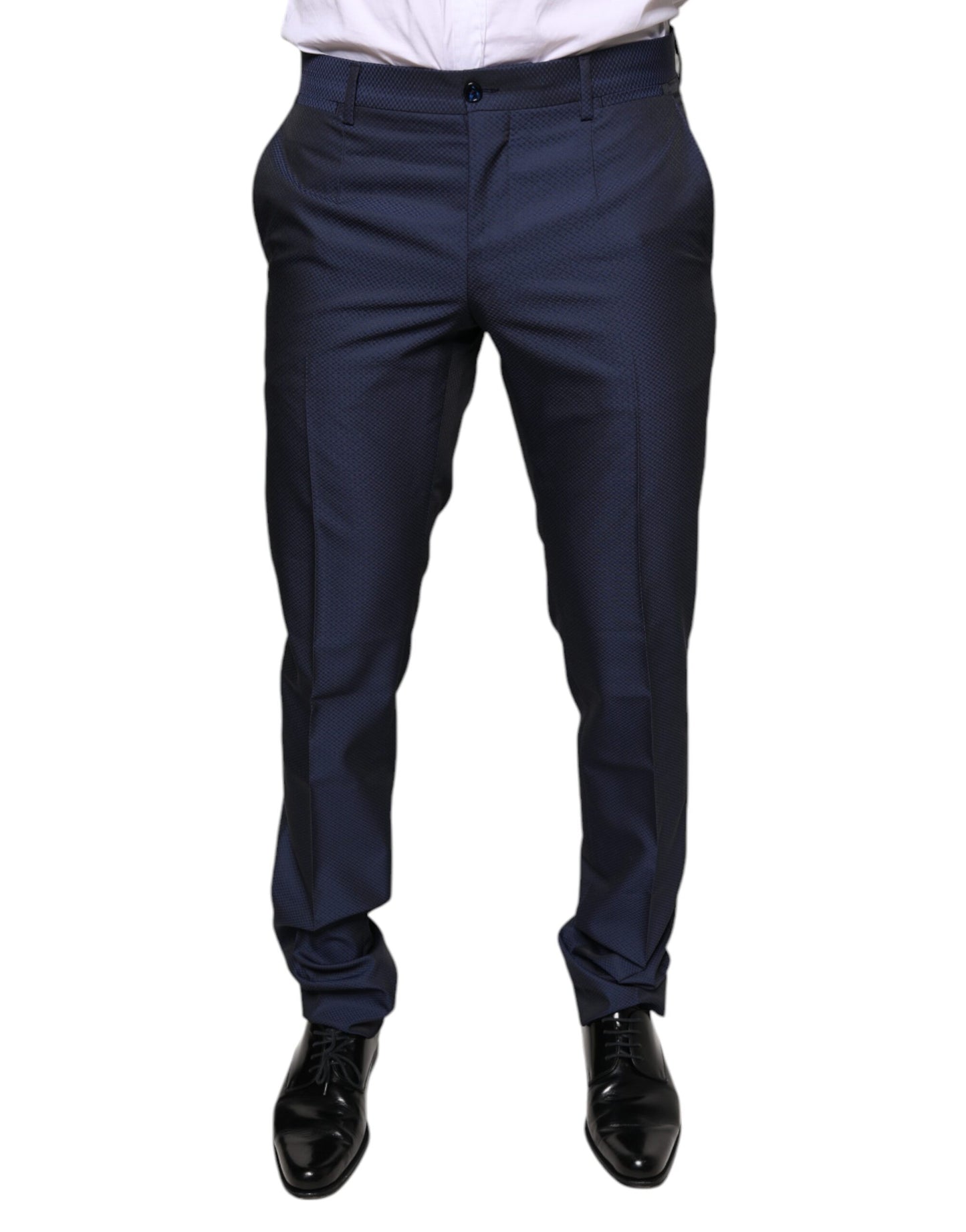 Dolce & Gabbana Blue Polyester Formal Tuxedo Pants by Dolce & Gabbana