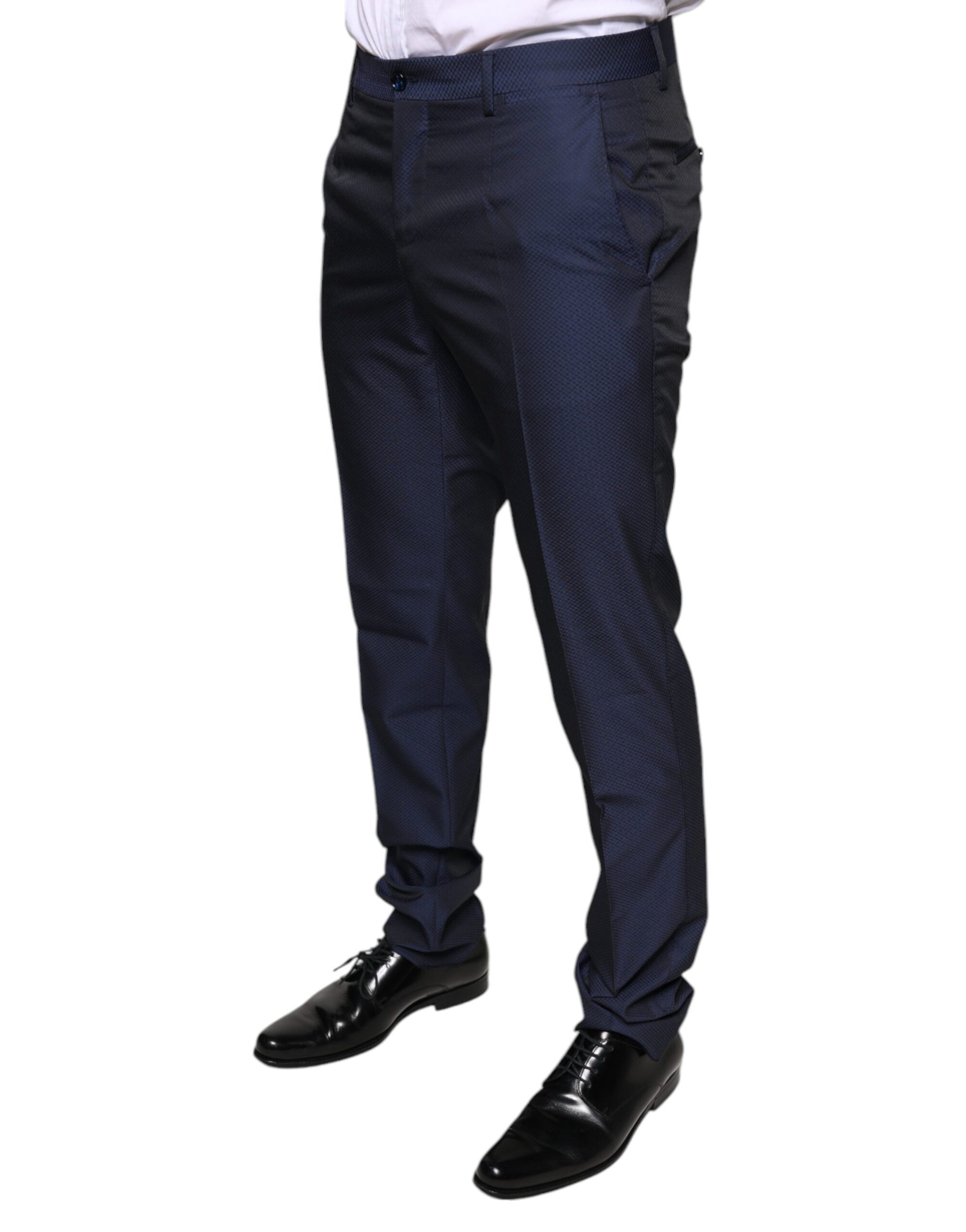 Dolce & Gabbana Blue Polyester Formal Tuxedo Pants by Dolce & Gabbana