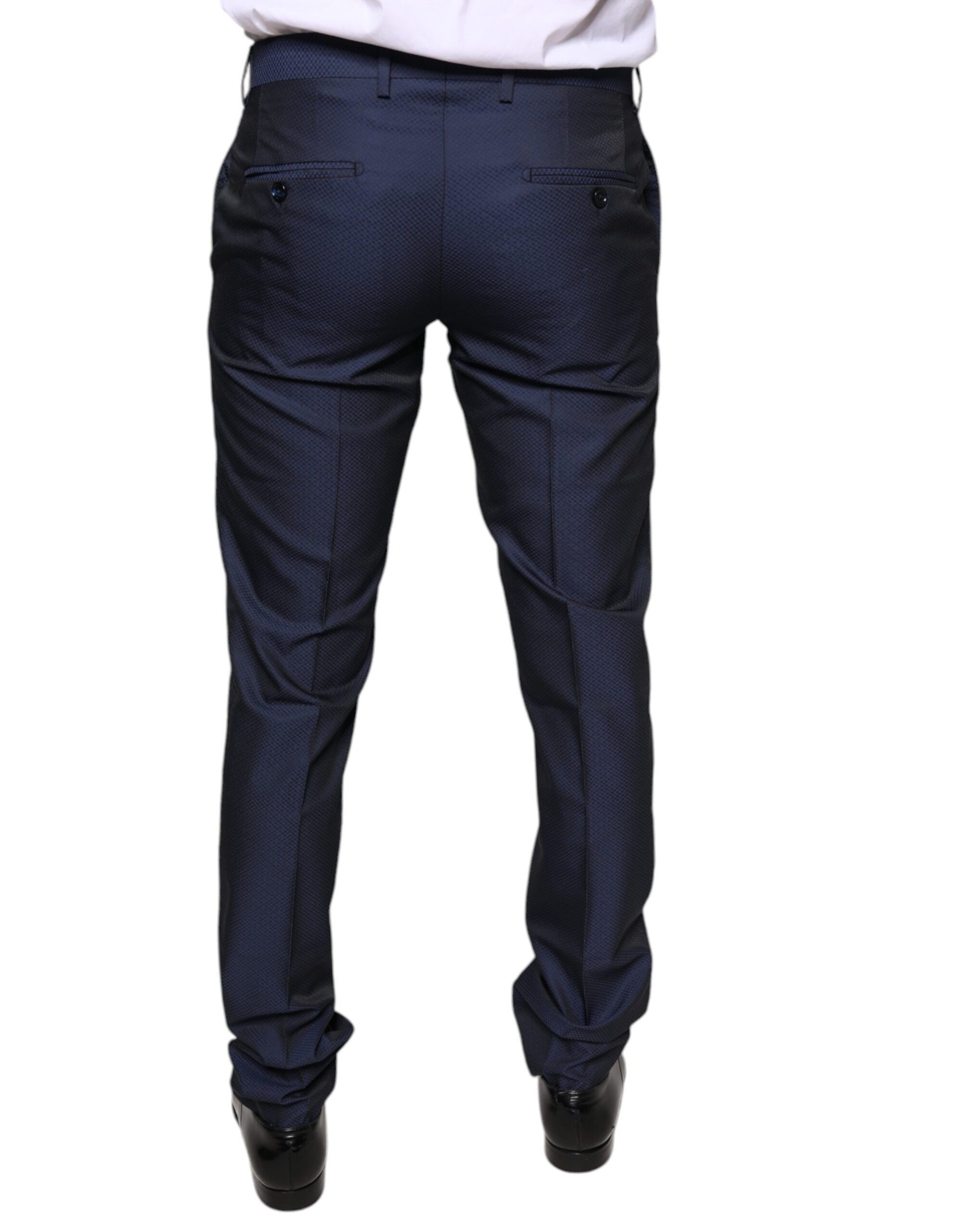 Dolce & Gabbana Blue Polyester Formal Tuxedo Pants by Dolce & Gabbana
