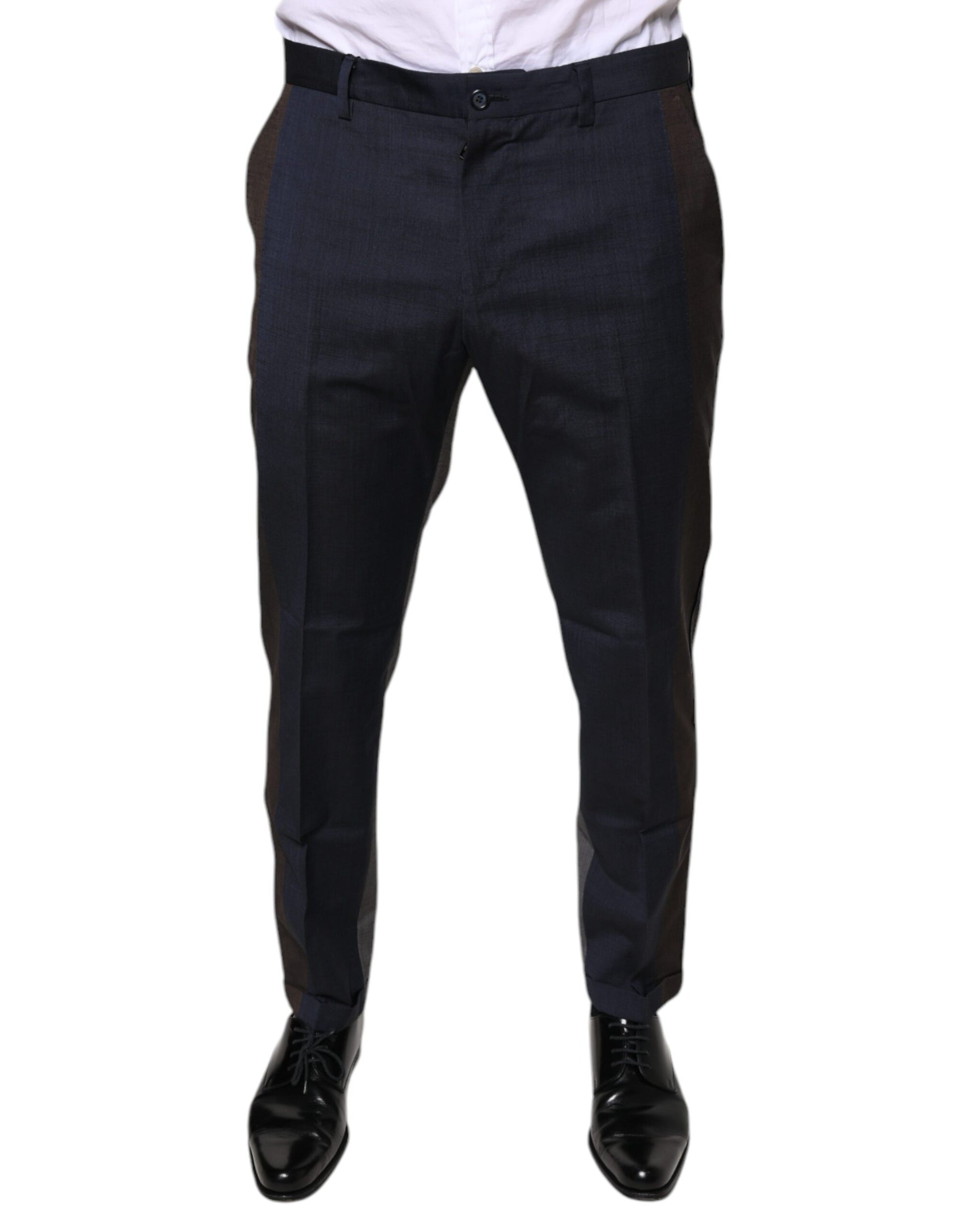 Dolce & Gabbana Black Cotton Wool Formal Dress Pants by Dolce & Gabbana