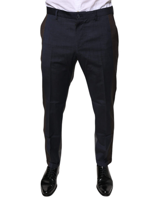 Dolce & Gabbana Black Cotton Wool Formal Dress Pants by Dolce & Gabbana