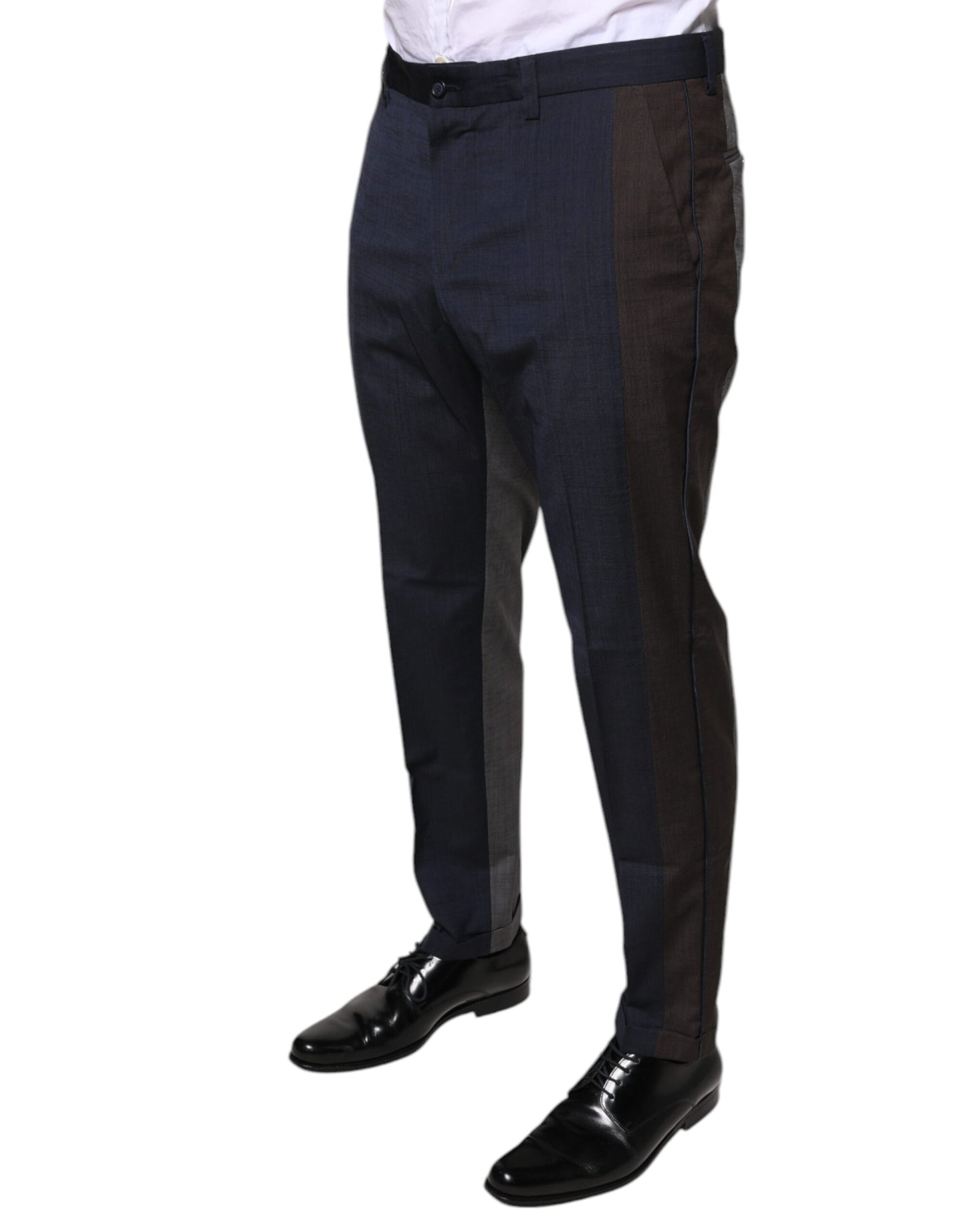 Dolce & Gabbana Black Cotton Wool Formal Dress Pants by Dolce & Gabbana