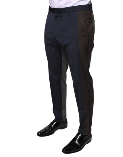 Dolce & Gabbana Black Cotton Wool Formal Dress Pants by Dolce & Gabbana