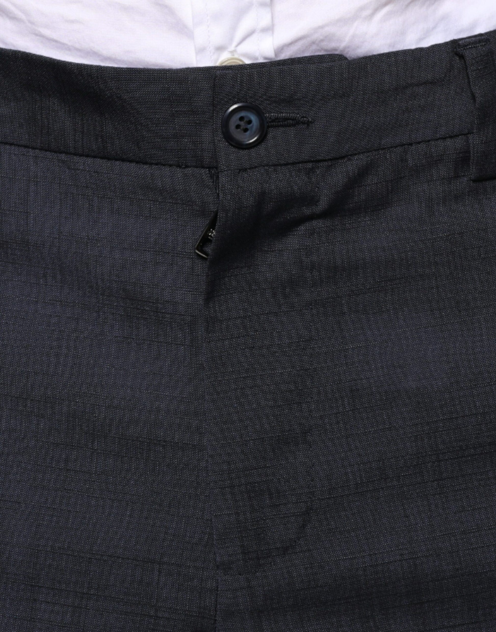 Dolce & Gabbana Black Cotton Wool Formal Dress Pants by Dolce & Gabbana