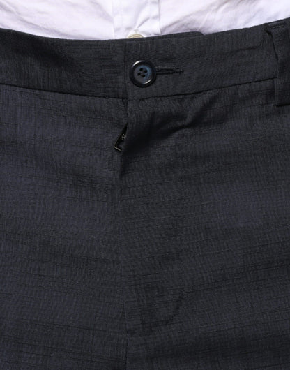 Dolce & Gabbana Black Cotton Wool Formal Dress Pants by Dolce & Gabbana