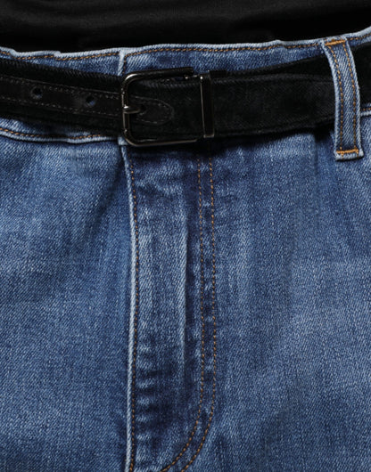 Dolce & Gabbana Blue Washed Cotton Stretch Men Denim Jeans by Dolce & Gabbana