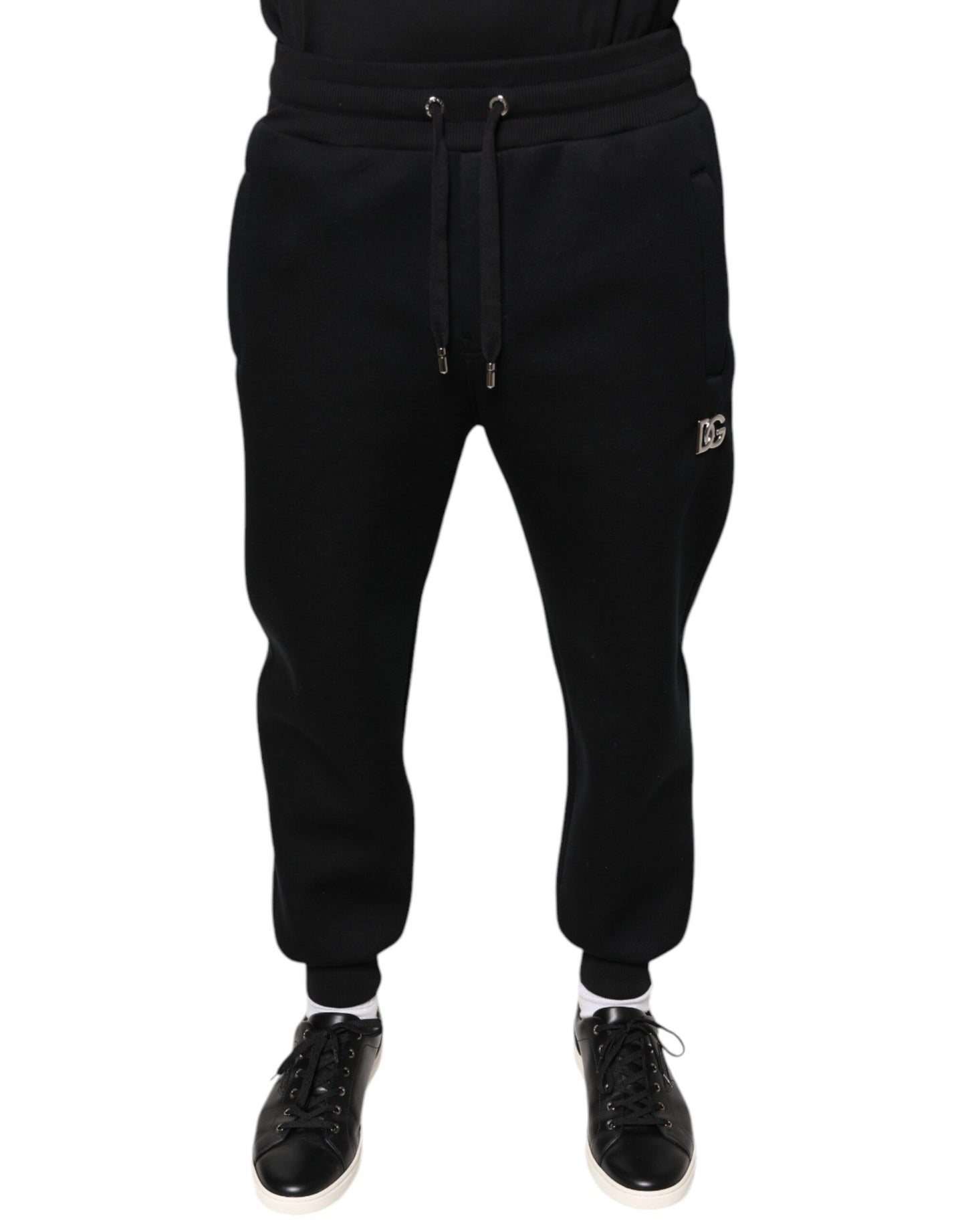 Dolce & Gabbana Black Modal DG Logo Jogger Men Sweatpants Pants by Dolce & Gabbana