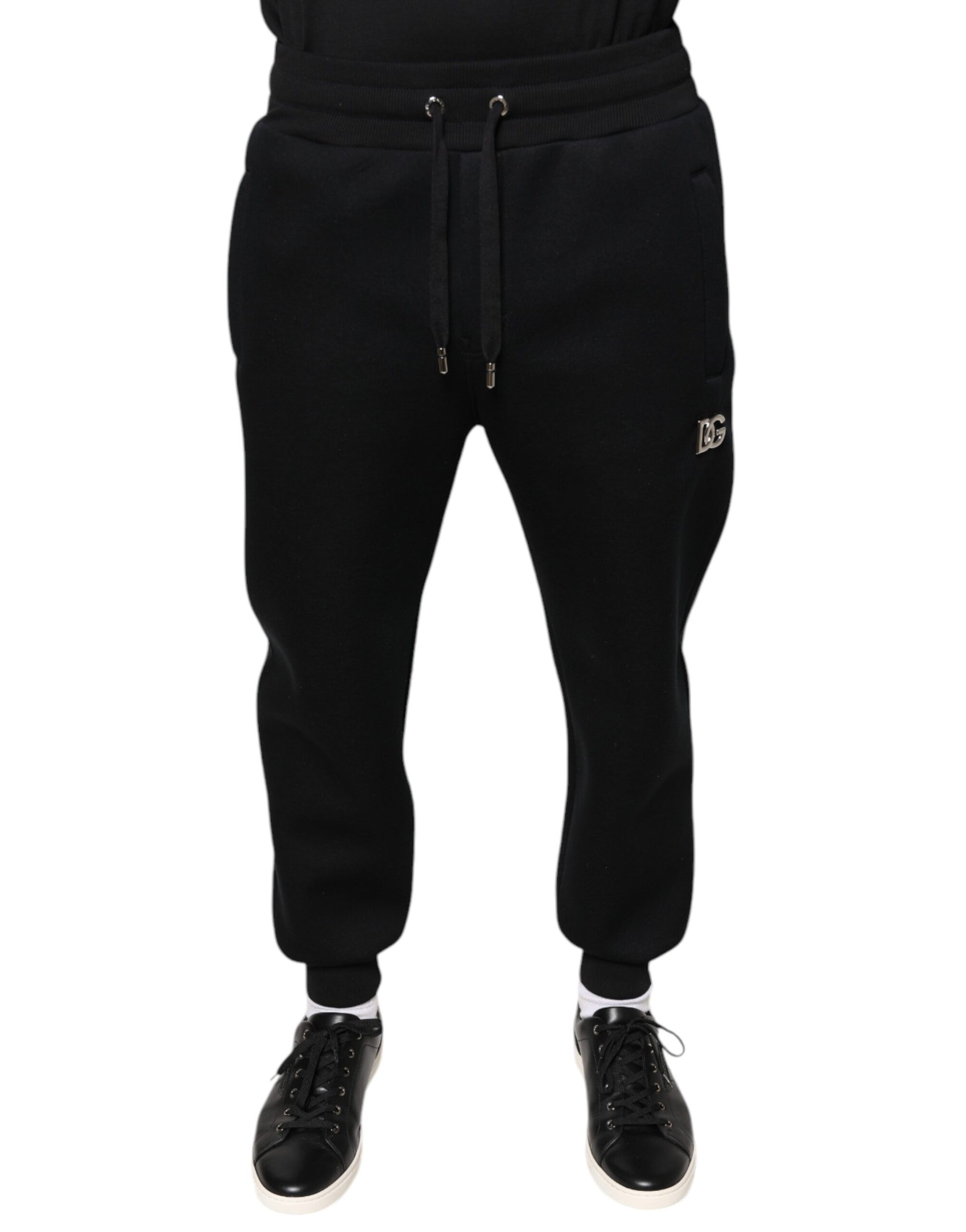 Dolce & Gabbana Black Modal DG Logo Jogger Men Sweatpants Pants by Dolce & Gabbana