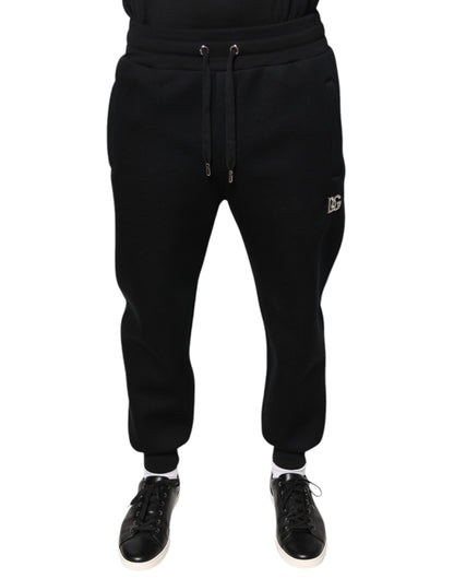 Dolce & Gabbana Black Modal DG Logo Jogger Men Sweatpants Pants by Dolce & Gabbana