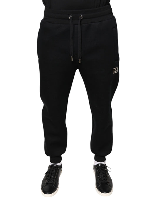 Dolce & Gabbana Black Modal DG Logo Jogger Men Sweatpants Pants by Dolce & Gabbana