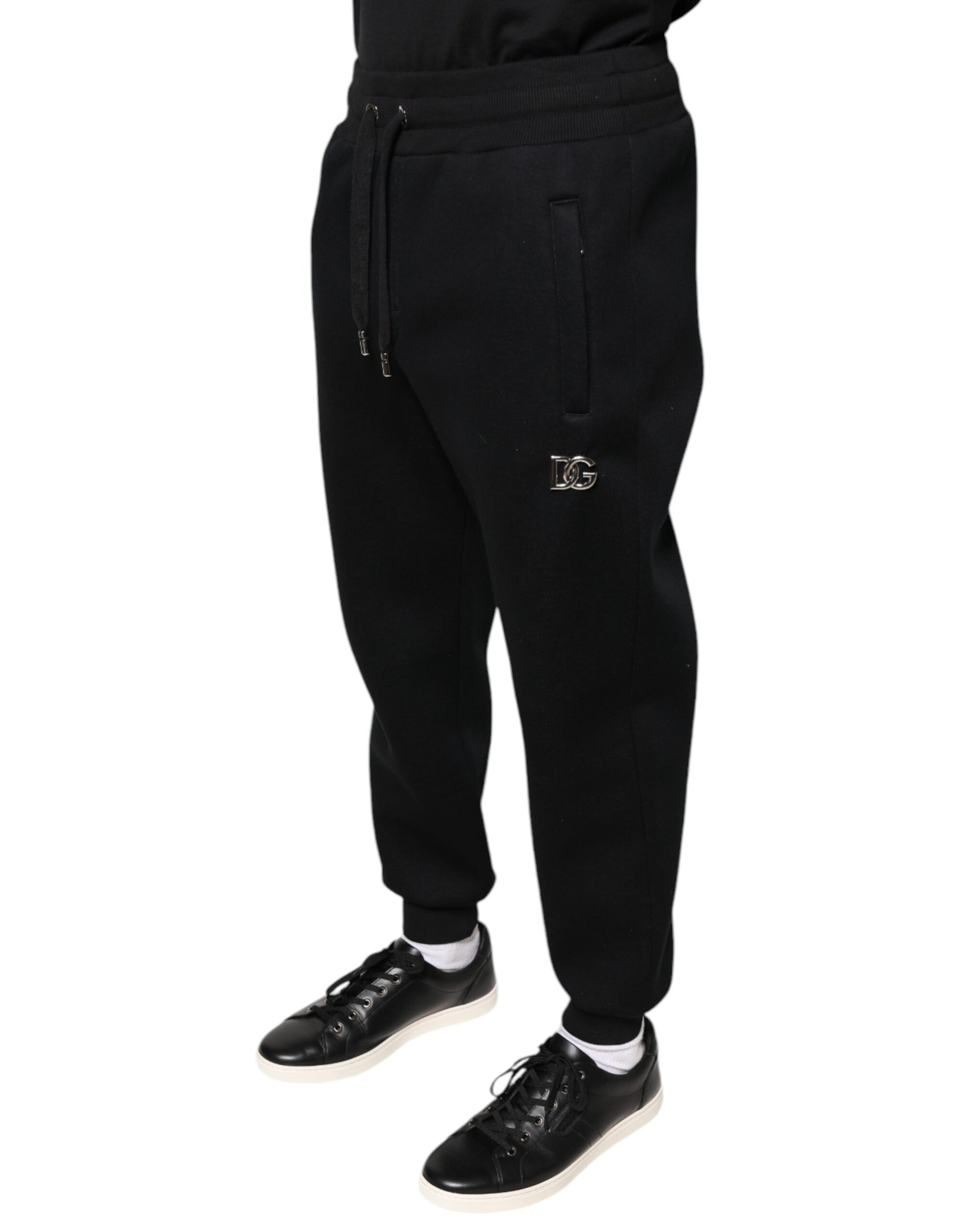 Dolce & Gabbana Black Modal DG Logo Jogger Men Sweatpants Pants by Dolce & Gabbana