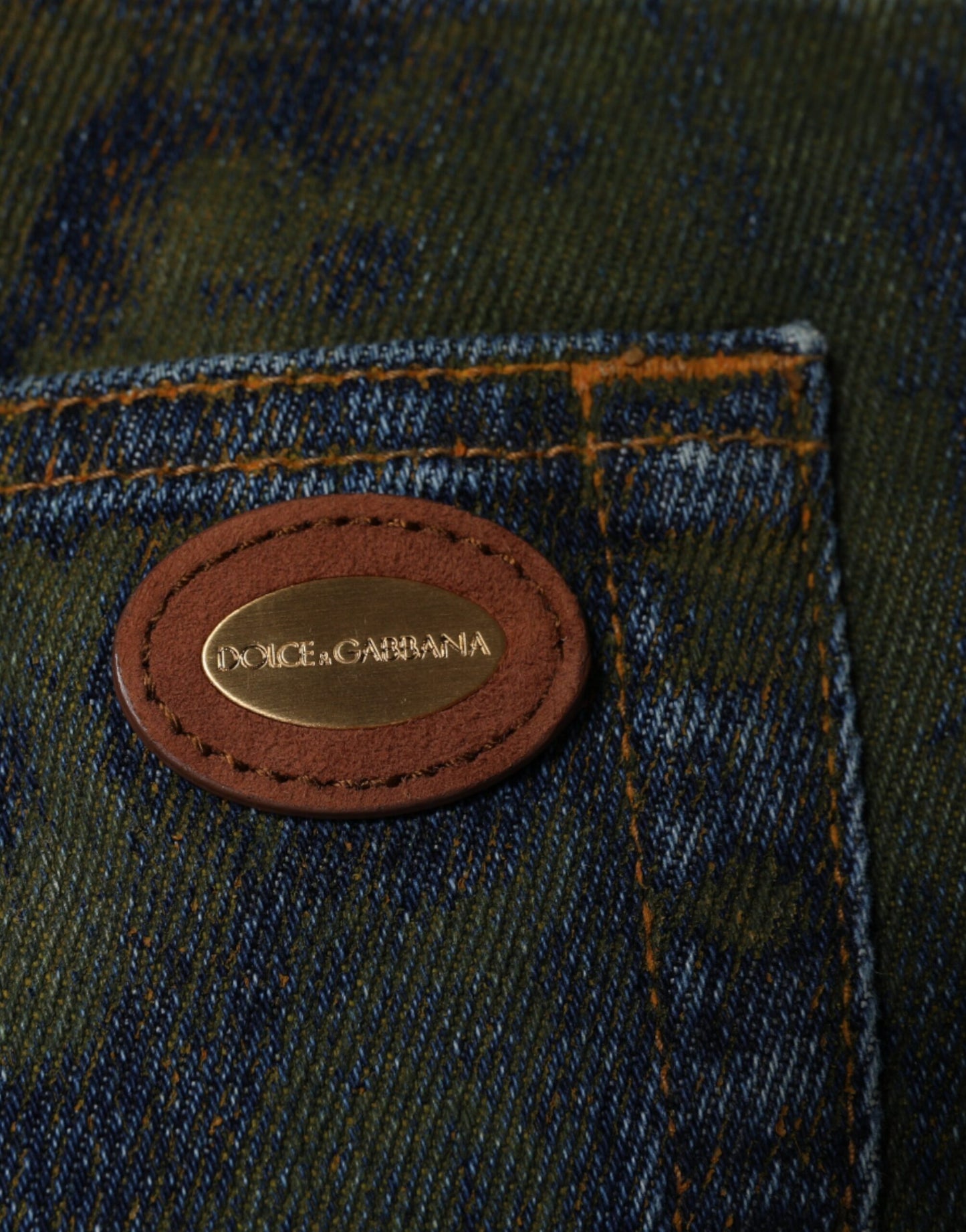 Dolce & Gabbana Blue Cotton Dye Slim Fit Men Denim Jeans by Dolce & Gabbana