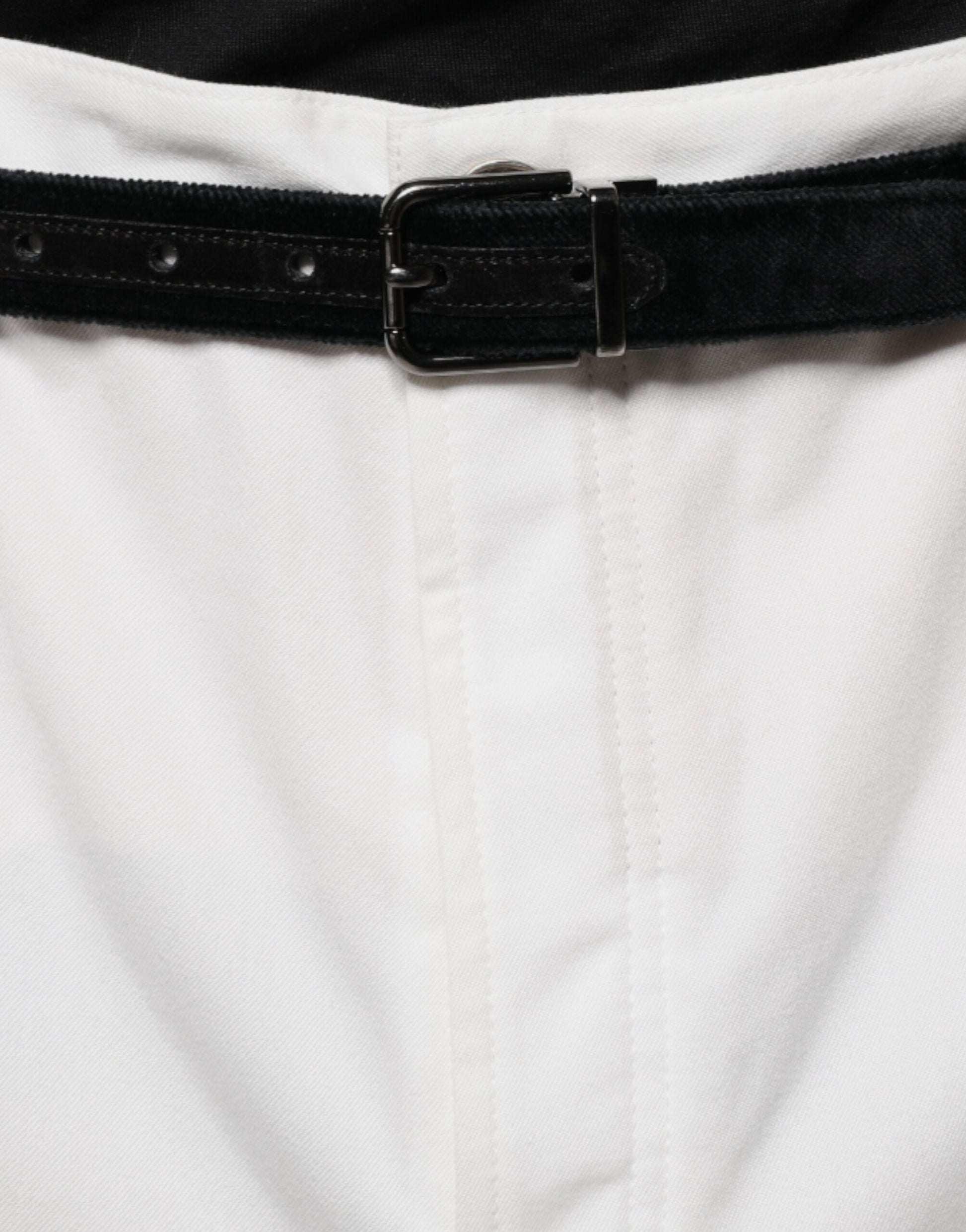 Brunello Cucinelli White Cotton Men Dress Tapered Pants by Brunello Cucinelli