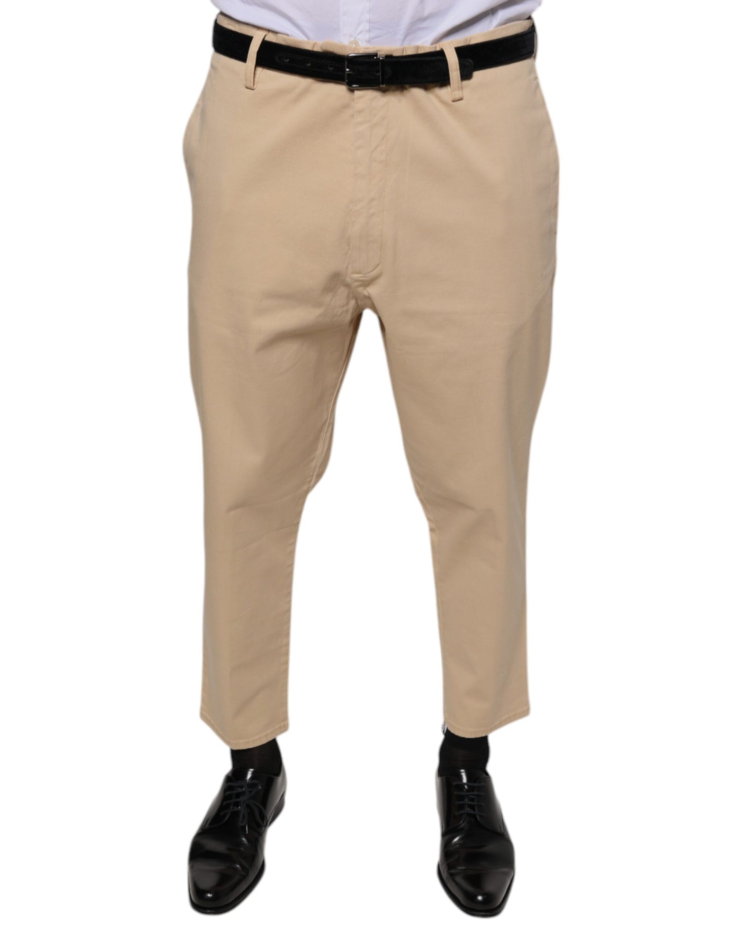 Don The Fuller Beige HOUSTON Men Cropped Dress Pants by Don The Fuller