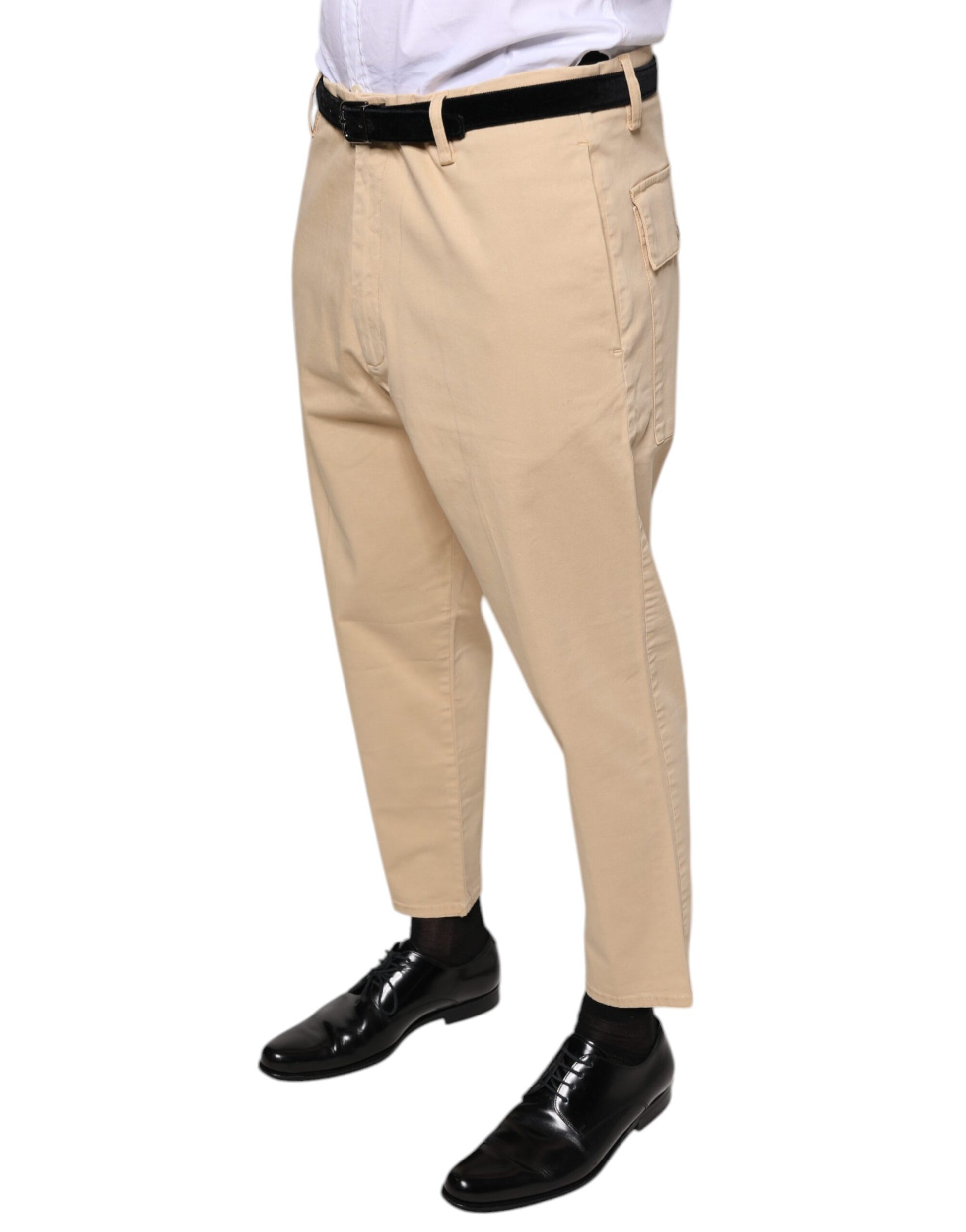 Don The Fuller Beige HOUSTON Men Cropped Dress Pants by Don The Fuller
