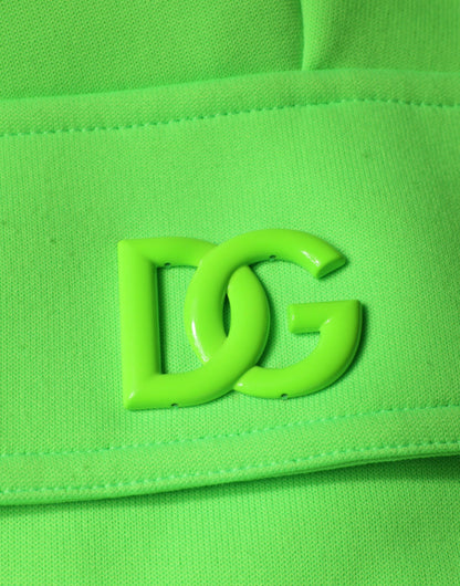Dolce & Gabbana Neon Green Polyester Cargo Jogger Sweatpants Pants by Dolce & Gabbana