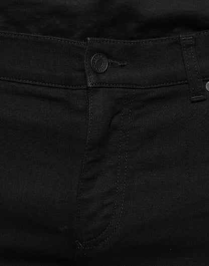 Dolce & Gabbana Black Cotton Stretch Skinny Men Denim Jeans by Dolce & Gabbana