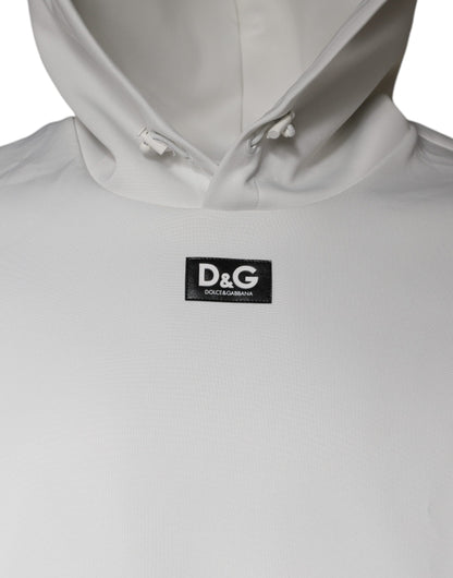 Sweat-shirt à capuche blanc Dolce &amp; Gabbana avec logo D&amp;G pour homme