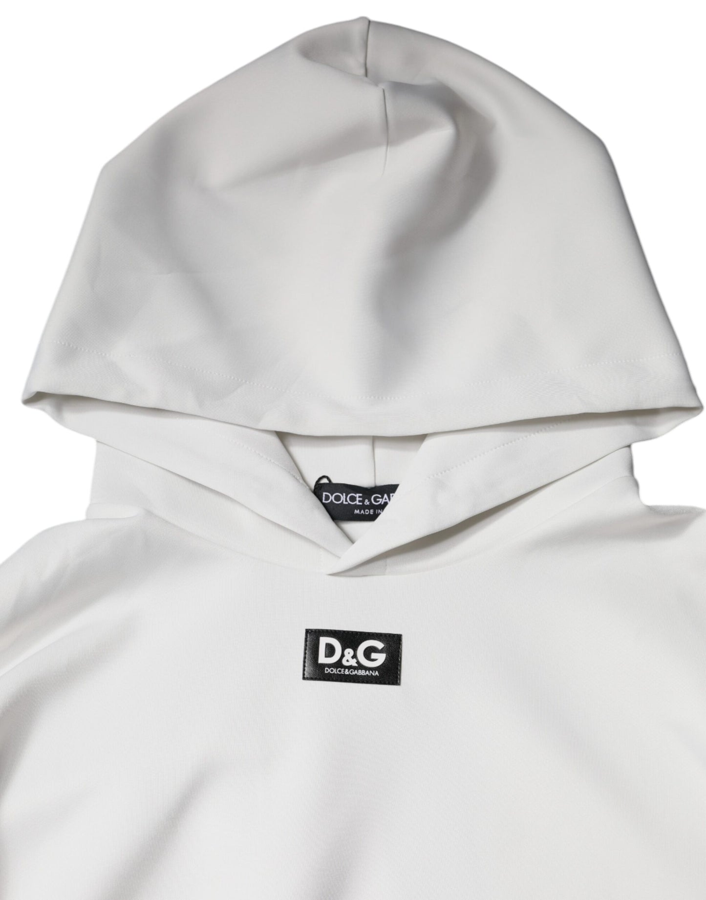 Sweat-shirt à capuche blanc Dolce &amp; Gabbana avec logo D&amp;G pour homme