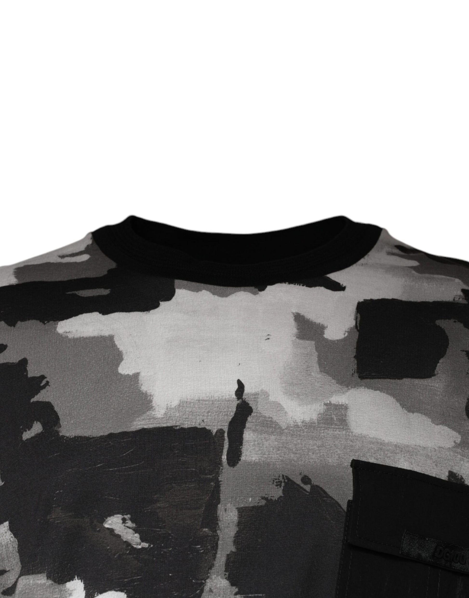 Dolce & Gabbana Multicolor Camouflage Cotton Crewneck T-shirt by Dolce & Gabbana
