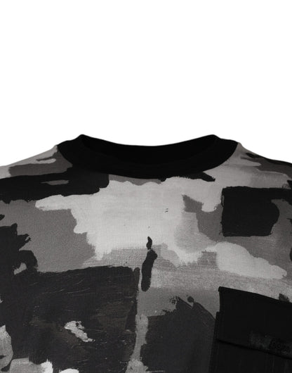 Dolce & Gabbana Multicolor Camouflage Cotton Crewneck T-shirt by Dolce & Gabbana