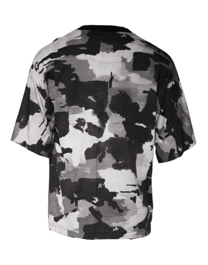 Dolce & Gabbana Multicolor Camouflage Cotton Crewneck T-shirt by Dolce & Gabbana