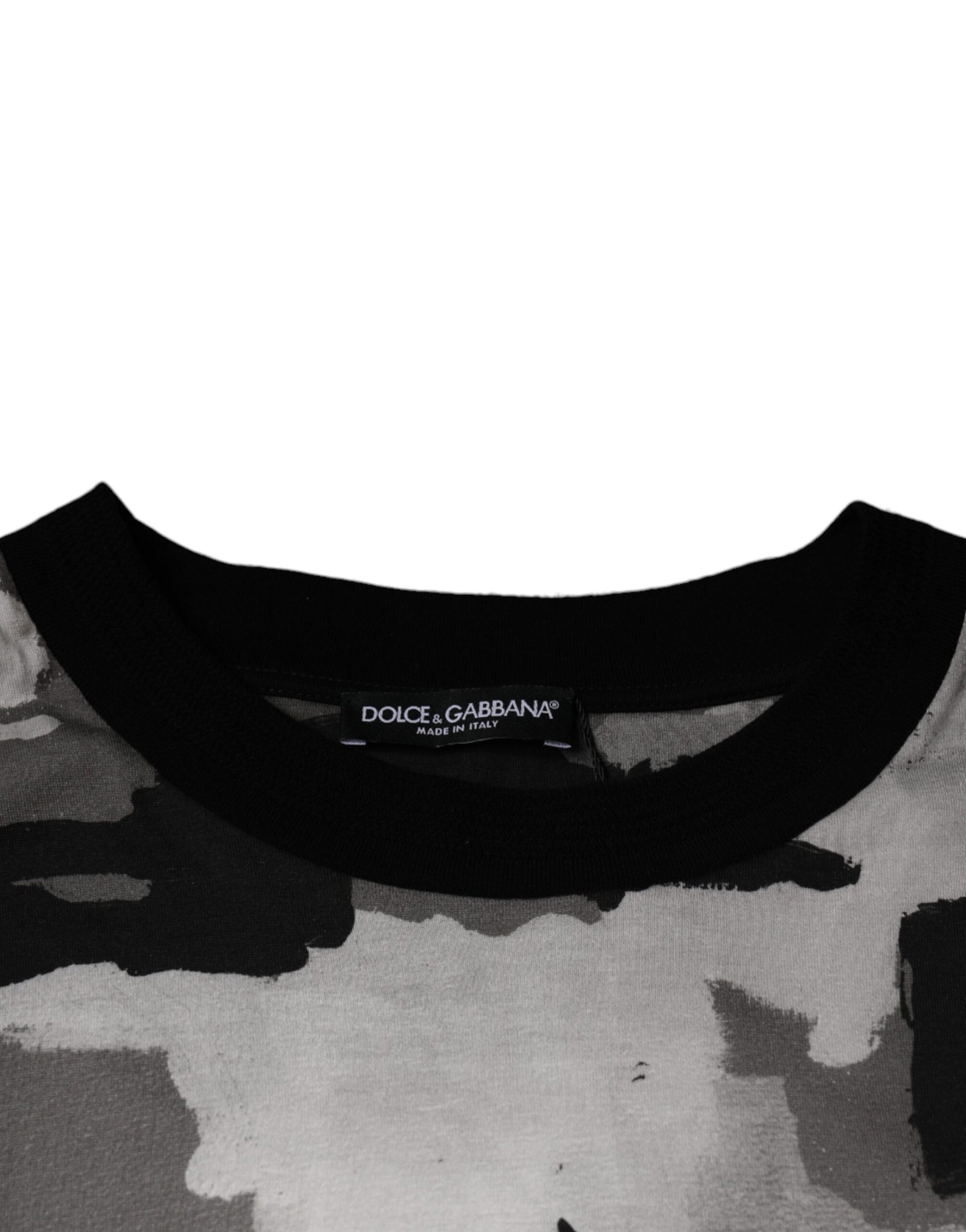 Dolce & Gabbana Multicolor Camouflage Cotton Crewneck T-shirt by Dolce & Gabbana