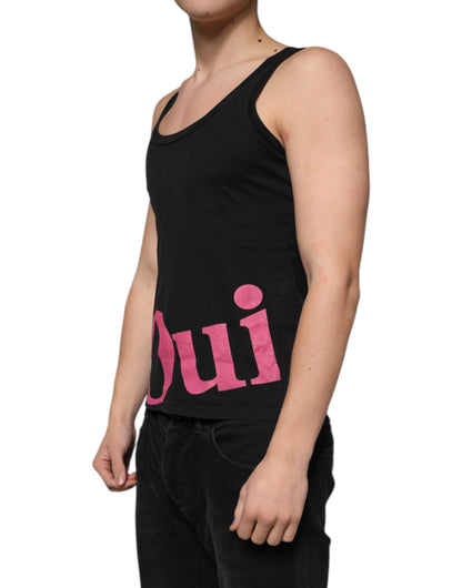 Dolce & Gabbana Black Cotton Tank Sleeveless Men T-shirt by Dolce & Gabbana