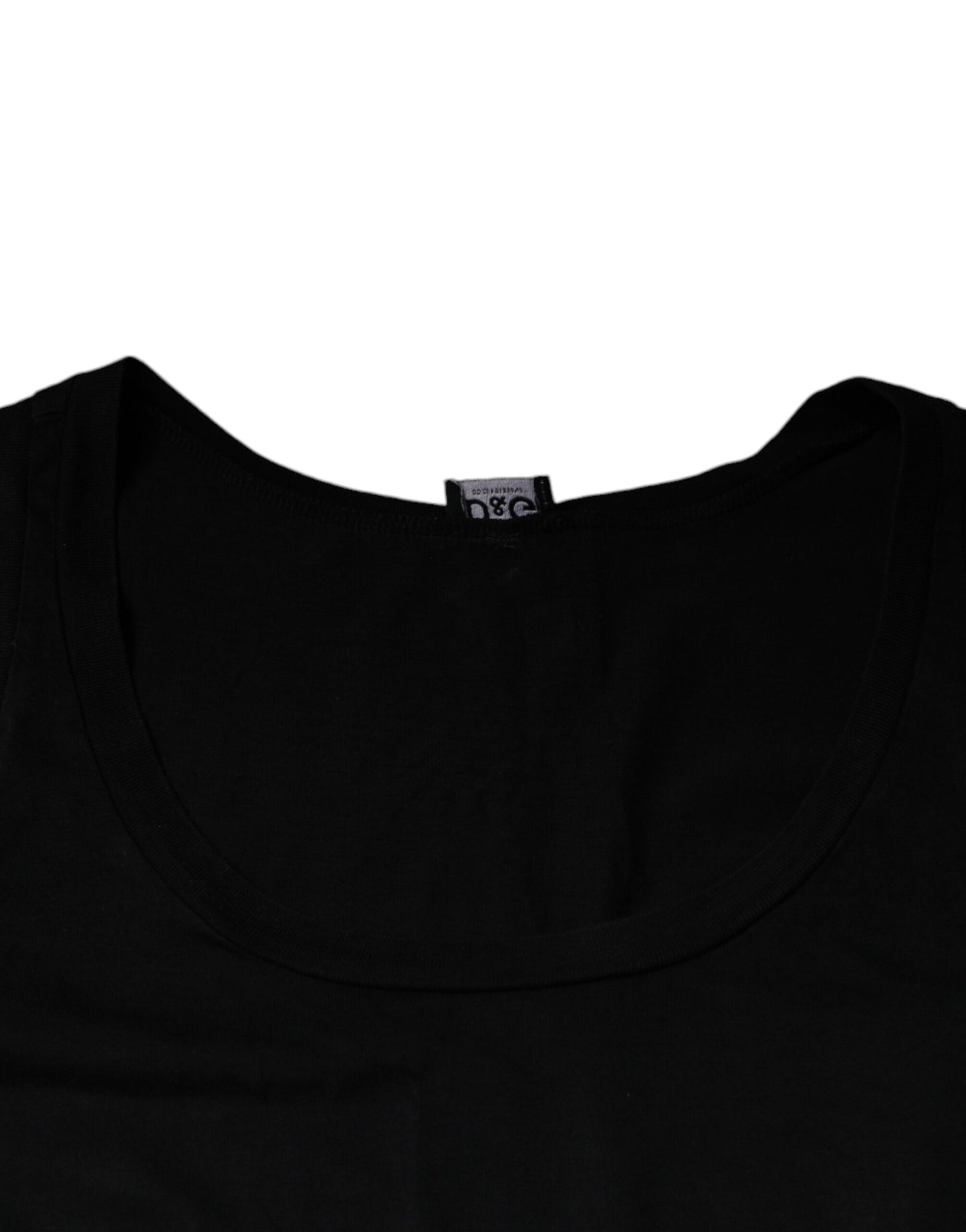 Dolce & Gabbana Black Cotton Tank Sleeveless Men T-shirt by Dolce & Gabbana