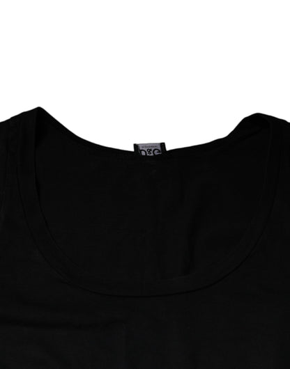 Dolce & Gabbana Black Cotton Tank Sleeveless Men T-shirt by Dolce & Gabbana