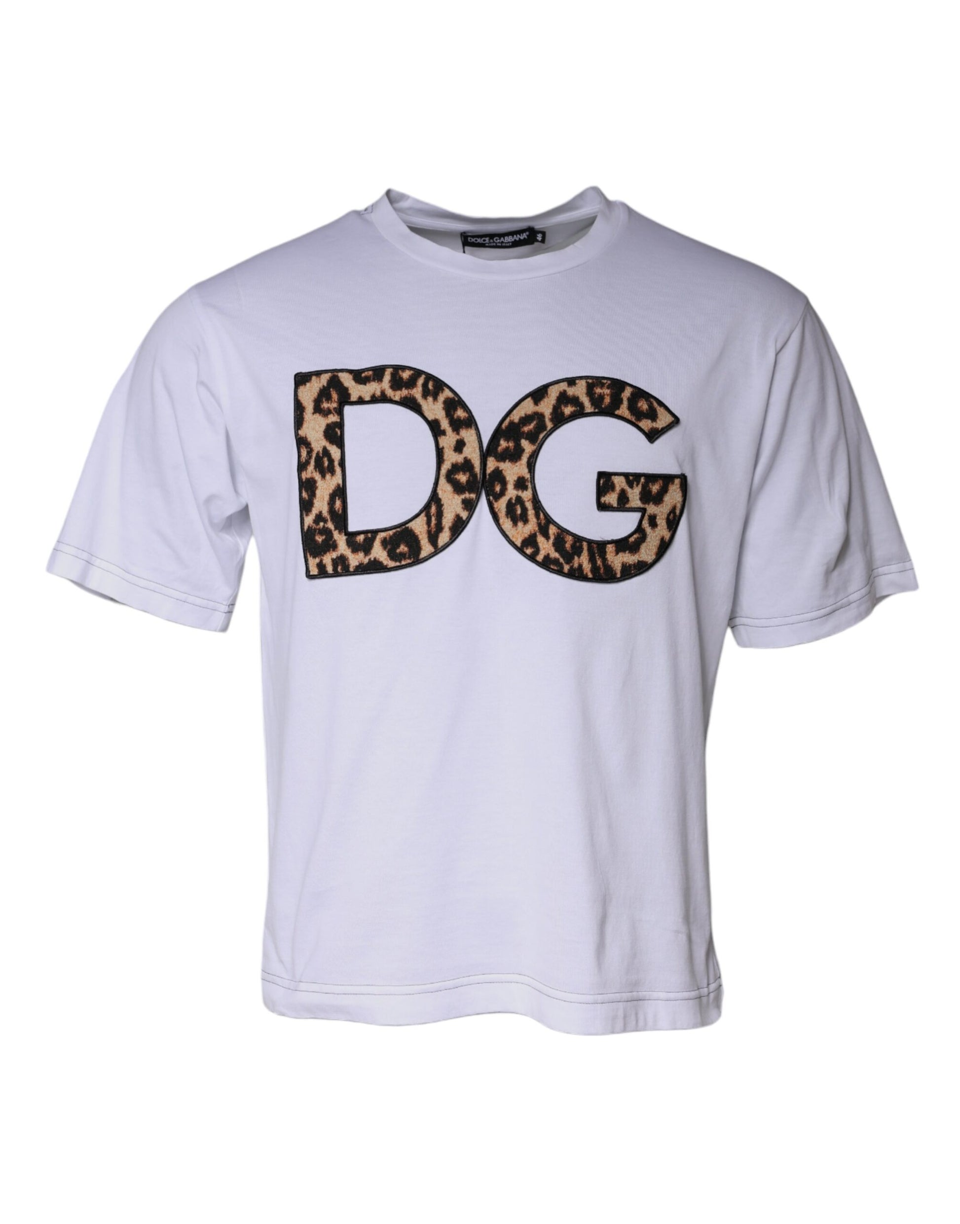 Dolce & Gabbana White DG Logo Cotton Shorts Sleeves T-shirt by Dolce & Gabbana