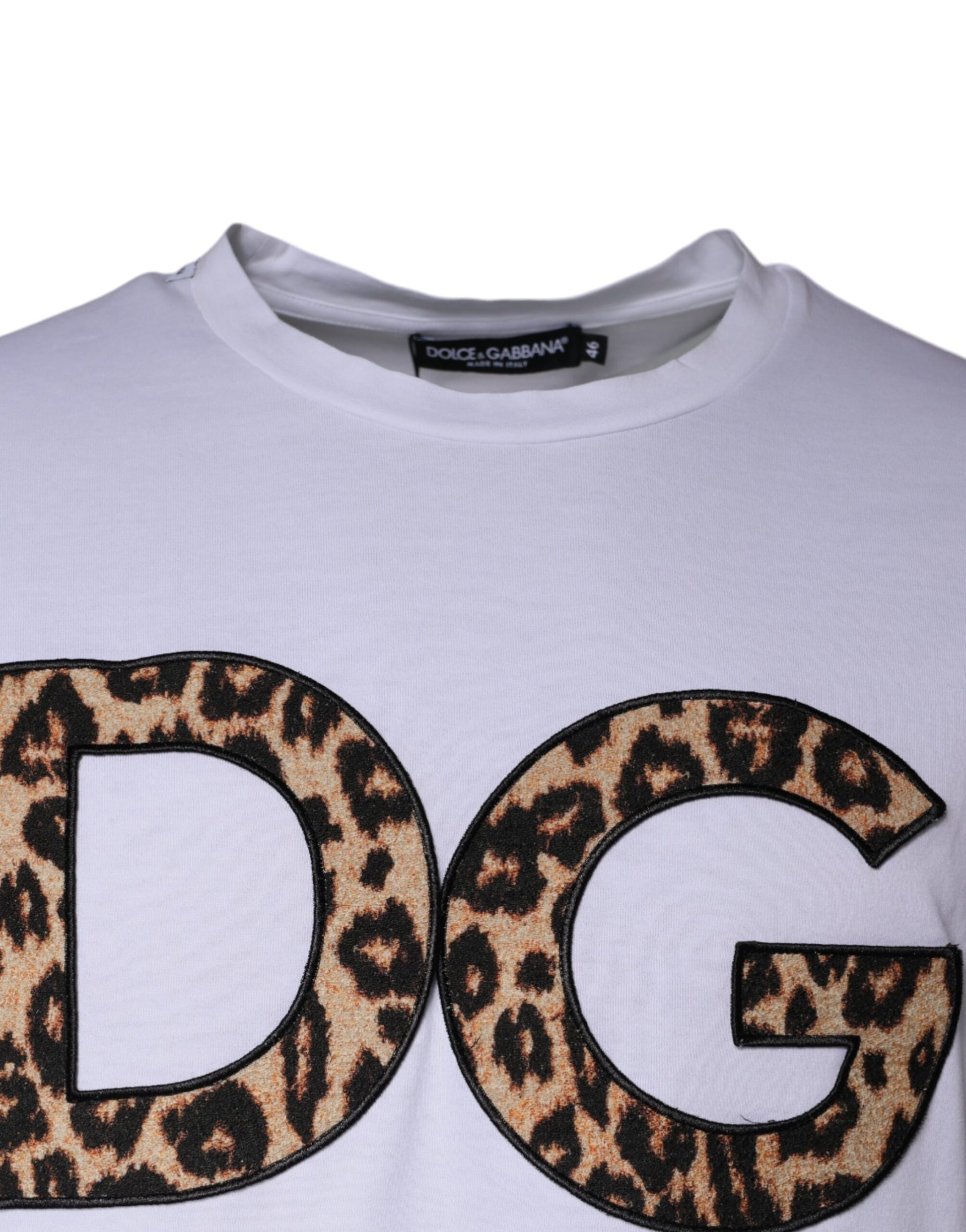 Dolce & Gabbana White DG Logo Cotton Shorts Sleeves T-shirt by Dolce & Gabbana