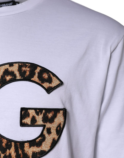 Dolce & Gabbana White DG Logo Cotton Shorts Sleeves T-shirt by Dolce & Gabbana