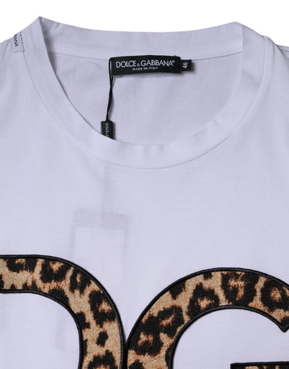 Dolce & Gabbana White DG Logo Cotton Shorts Sleeves T-shirt by Dolce & Gabbana