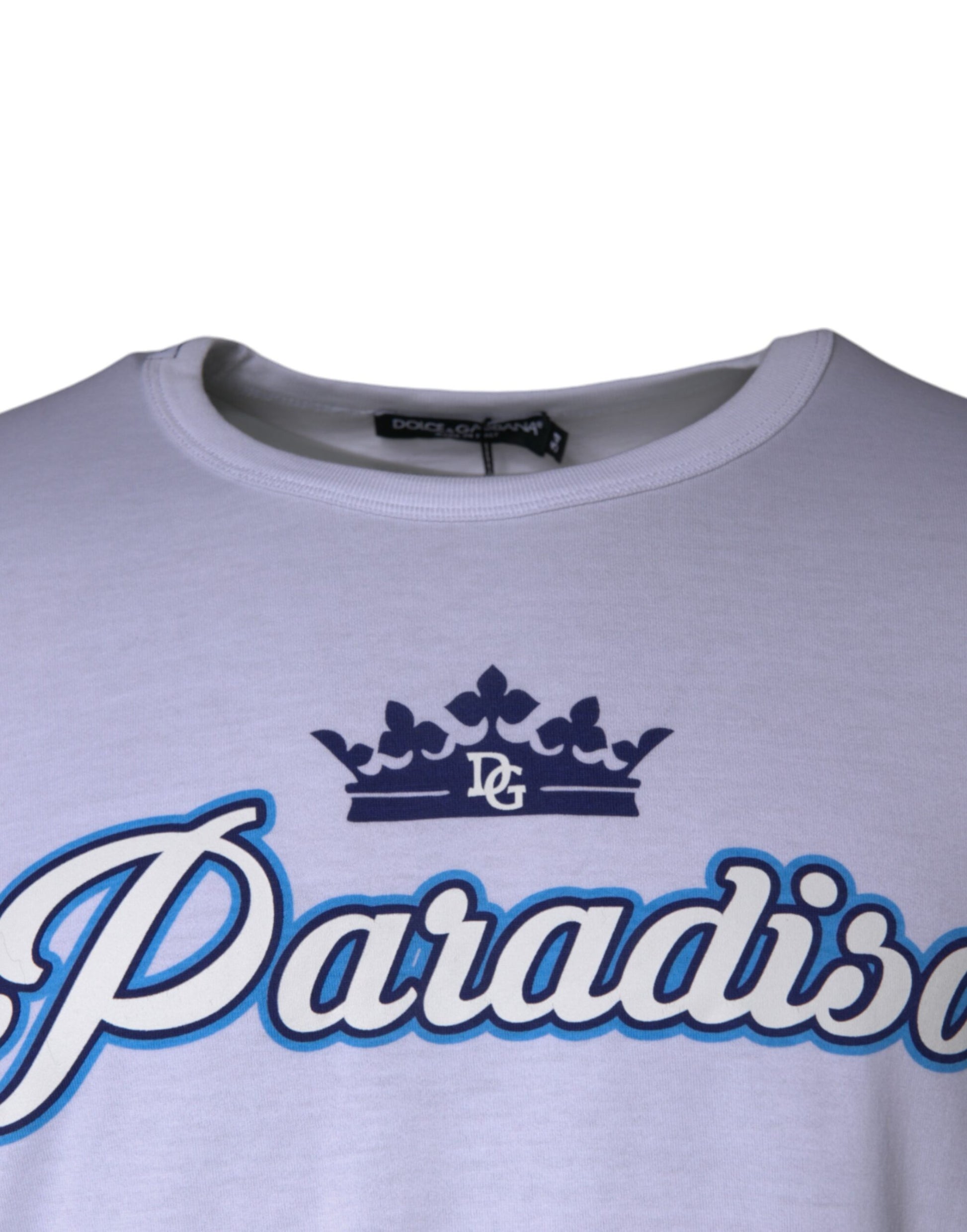 Dolce & Gabbana White Paradiso Cotton Shorts Sleeves T-shirt by Dolce & Gabbana