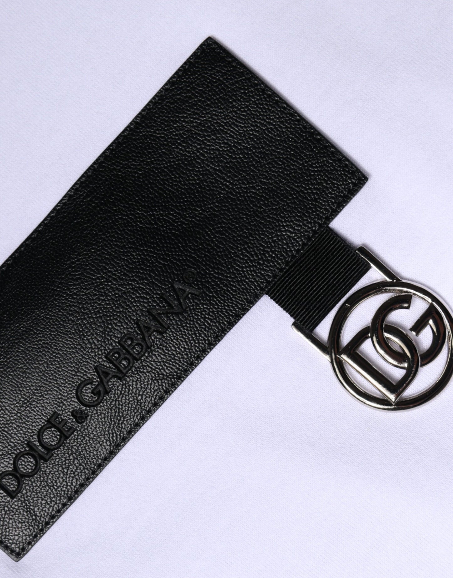 Dolce & Gabbana White Logo Patch Cotton Crew Neck T-shirt by Dolce & Gabbana