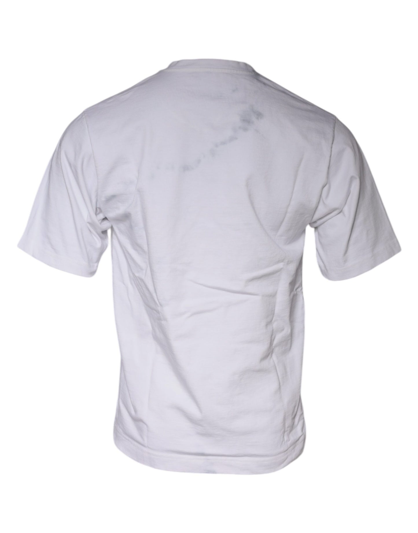 Dolce & Gabbana White Logo Print Cotton Crew Neck T-shirt by Dolce & Gabbana